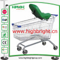 Plastic Sprayed Metal Supermarket Hand Cart Shopping Trolleys